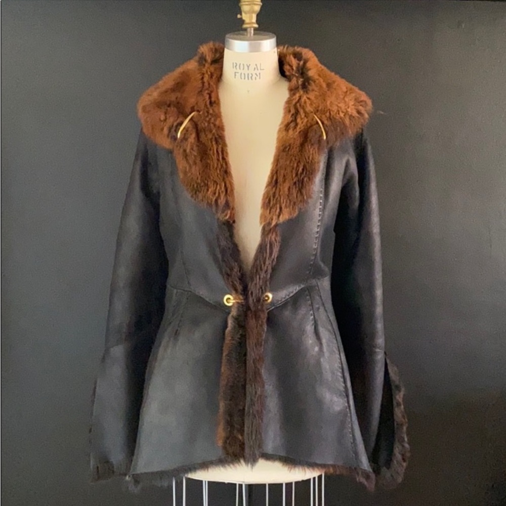 Roberto cavalli shearling jacket